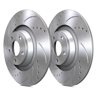 SP Performance® - Drilled and Slotted 1-Piece Rear Brake Rotors