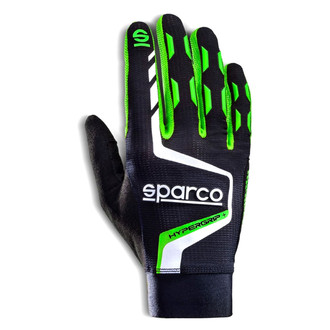 Sparco® - Hypergrip+ Series Black/Green 11 Gaming Gloves