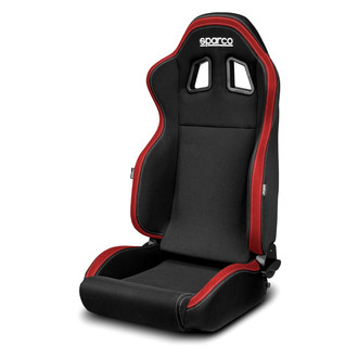 Sparco® - R100 MY22 Series 3D Fabric Sport Seat, Black/Red