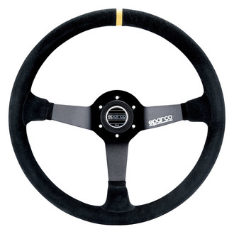 Sparco® - 3-Spoke R345 Series Competition Black Suede Steering Wheel