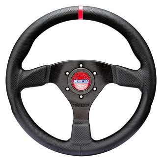 Sparco® - 3-Spoke R383 Series Champion Steering Wheel with Center Mark