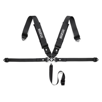 Sparco® - 5-Point Club H-4R Bolt On Harness, Black