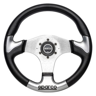 Sparco® - 3-Spoke P222 Series Street Racing Leather Steering Wheel