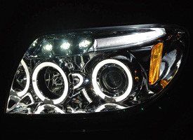 Chrome Halo Projector Headlight with LEDs