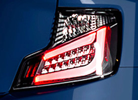 Black/Chrome Fiber Optic LED Tail Light
