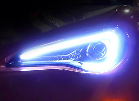 Chrome U-bar Projector Headlight