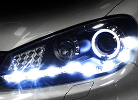 Black Halo Projector Headlight with LEDs