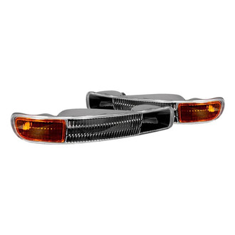 Spec-D® - Black Amber/Clear Factory Style Turn Signal/Parking Lights