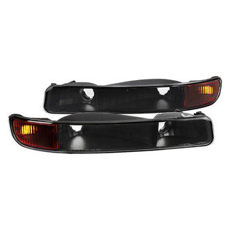 Spec-D® - Matte Black Amber/Clear Factory Style Turn Signal/Parking Lights