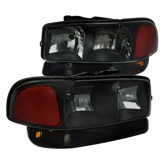 Spec-D® - Driver and Passenger Side Black/Smoke Factory Style Euro Headlights