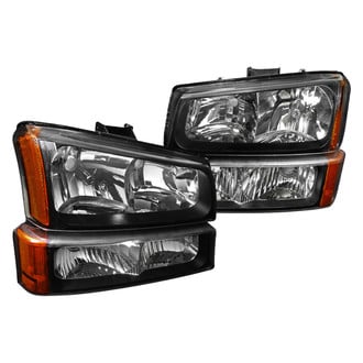 Spec-D® - Driver and Passenger Side Black Euro Headlights with Turn Signal/Parking Lights