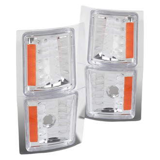 Spec-D® - Chrome Amber Crystal Turn Signal/Corner Lights