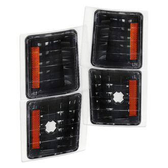 Spec-D® - Matte Black Crystal Turn Signal/Corner Lights