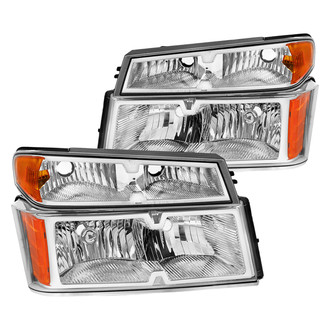 Spec-D® - Driver and Passenger Side Chrome Euro Headlights with Corner Lights