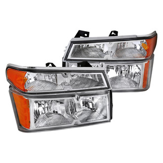 Spec-D® - Driver and Passenger Side Chrome Euro Headlights with Corner Lights