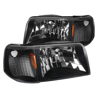 Spec-D® - Driver and Passenger Side Black Euro Headlights