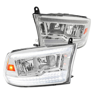 Spec-D® - Driver and Passenger Side Chrome Euro Headlights with Sequential LED DRL