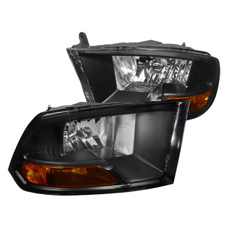 Spec-D® - Driver and Passenger Side Black Euro Headlights