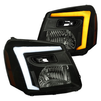 Spec-D® - Driver and Passenger Side Matte Black/Smoke Headlights