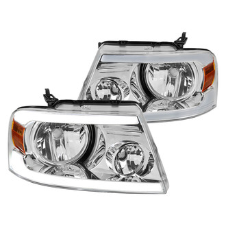 Spec-D® - Driver and Passenger Side Chrome LED DRL Bar Headlights