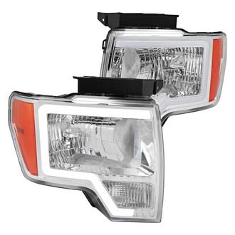 Spec-D® - Driver and Passenger Side Chrome LED DRL Bar Headlights
