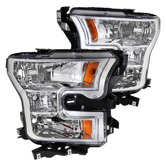 Spec-D® - Driver and Passenger Side Chrome Euro Headlights