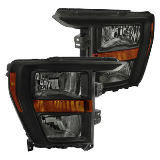 Spec-D® - Driver and Passenger Side Black/Smoke Euro Headlights