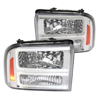 Spec-D® - Driver and Passenger Side Chrome LED DRL Bar Headlights