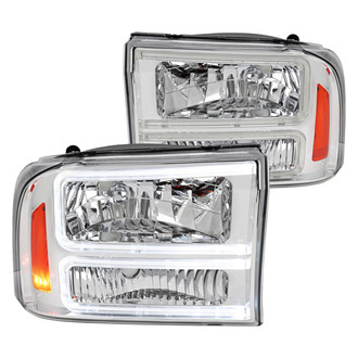 Spec-D® - Driver and Passenger Side Chrome Light Tube Headlights