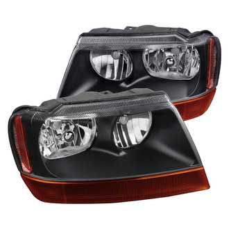 Spec-D® - Driver and Passenger Side Black Euro Headlights