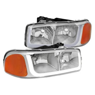 Spec-D® - Driver and Passenger Side Chrome LED DRL Bar Headlights