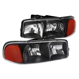 Spec-D® - Driver and Passenger Side Matte Black Factory Style Headlights