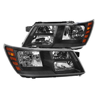 Spec-D® - Driver and Passenger Side Matte Black Euro Headlights