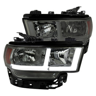 Spec-D® - Driver and Passenger Side Chrome/Smoke LED DRL Bar Headlights