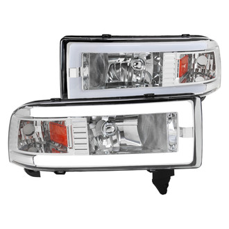 Spec-D® - Driver and Passenger Side Chrome LED DRL Bar Headlights