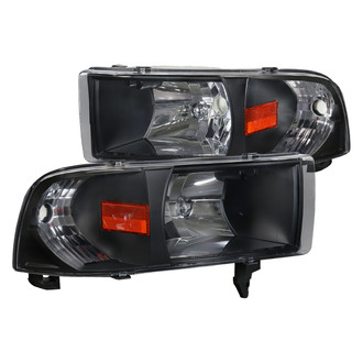 Spec-D® - Driver and Passenger Side Black Euro Headlights