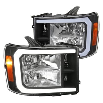 Spec-D® - Driver and Passenger Side Black LED DRL Bar Headlights