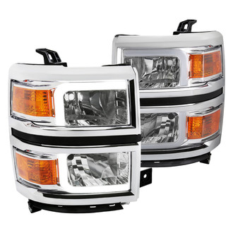 Spec-D® - Driver and Passenger Side Chrome LED DRL Bar Headlights