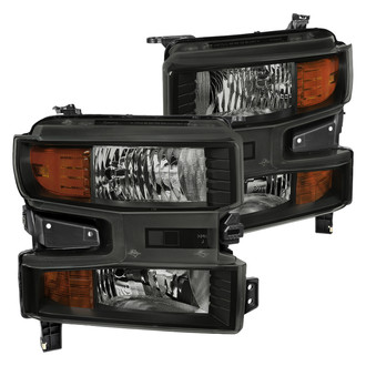 Spec-D® - Driver and Passenger Side Black/Smoke Euro Headlights