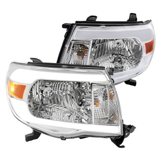Spec-D® - Driver and Passenger Side Chrome LED DRL Bar Headlights