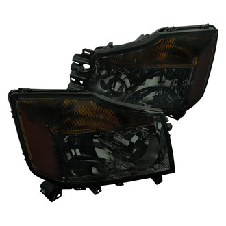 Spec-D® - Driver and Passenger Side Chrome/Smoke Euro Headlights