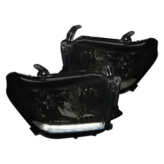 Spec-D® - Driver and Passenger Side Chrome/Smoke Euro Headlights with LED DRL