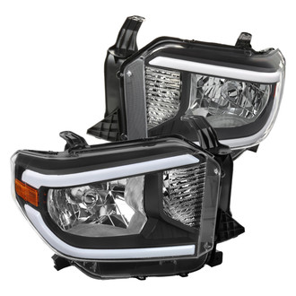 Spec-D® - Driver and Passenger Side Matte Black LED DRL Bar Headlights