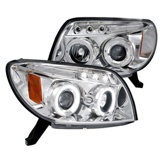Spec-D® - Driver and Passenger Side Chrome Dual Halo Projector Headlights with Parking LEDs