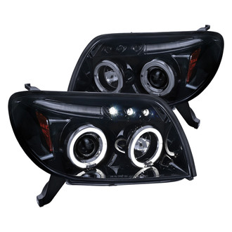 Spec-D® - Driver and Passenger Side Chrome/Smoke Dual Halo Projector Headlights with Parking LEDs