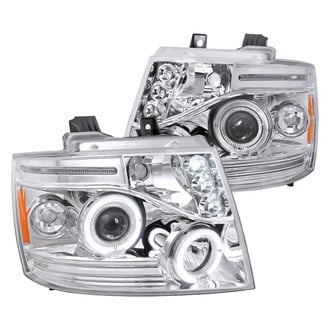 Spec-D® - Driver and Passenger Side Chrome Dual Halo Projector Headlights with Parking LEDs