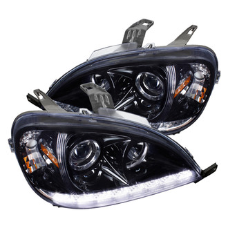Spec-D® - Driver and Passenger Side Black/Smoke Projector Headlights with LED DRL