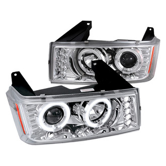 Spec-D® - Driver and Passenger Side Chrome Dual Halo Projector Headlights with Parking LEDs