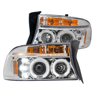 Spec-D® - Driver and Passenger Side Chrome Dual Halo Projector Headlights with Parking LEDs