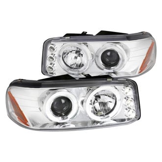 Spec-D® - Driver and Passenger Side Chrome Dual Halo Projector Headlights with Parking LEDs